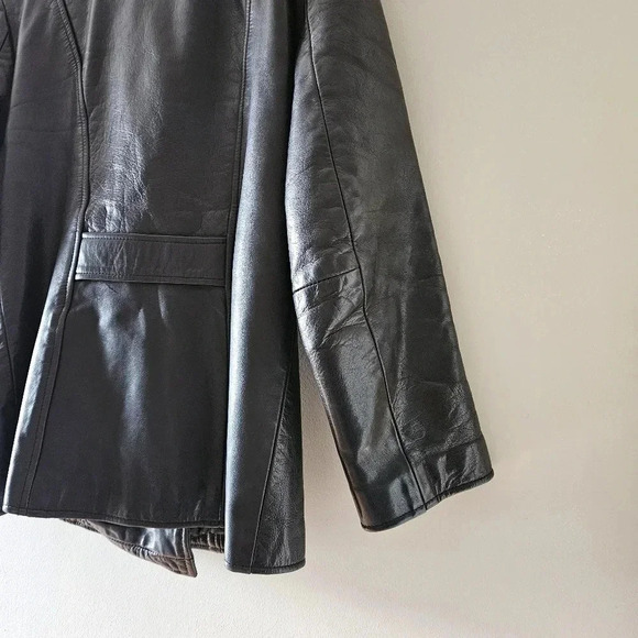 Rudsak Vintage Women's Double Breasted Moto Leather Biker Jacket Black Small. - Picture 14 of 16